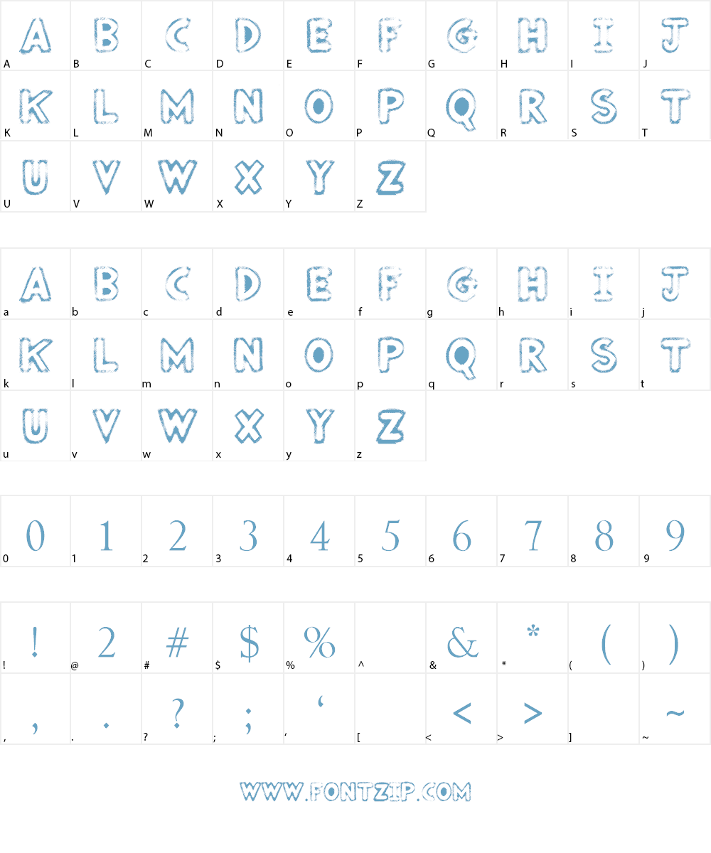 Punked Out Font Character